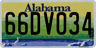 AL license plate 66DV034
