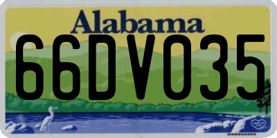 AL license plate 66DV035