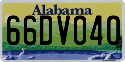 AL license plate 66DV040