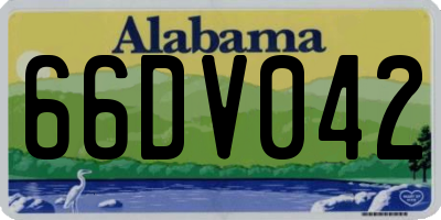 AL license plate 66DV042