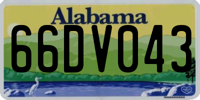 AL license plate 66DV043