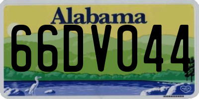 AL license plate 66DV044