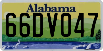 AL license plate 66DV047