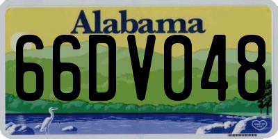 AL license plate 66DV048