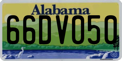 AL license plate 66DV050