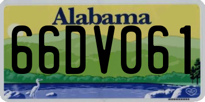 AL license plate 66DV061