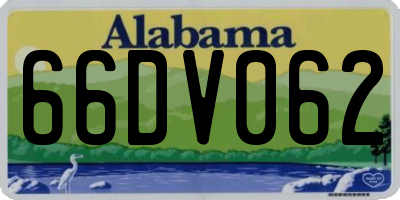 AL license plate 66DV062