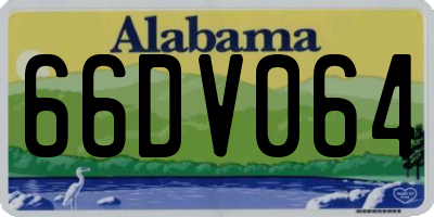 AL license plate 66DV064