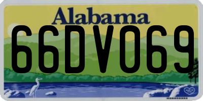 AL license plate 66DV069