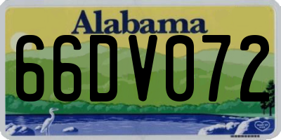 AL license plate 66DV072