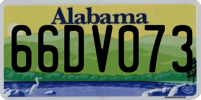 AL license plate 66DV073