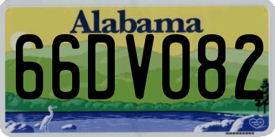 AL license plate 66DV082