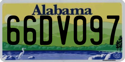AL license plate 66DV097