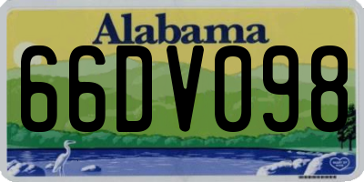 AL license plate 66DV098
