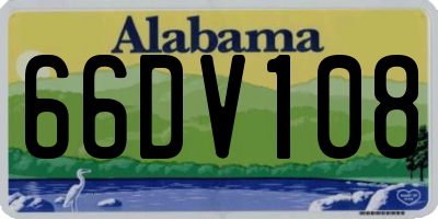 AL license plate 66DV108