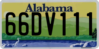 AL license plate 66DV111