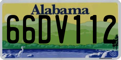 AL license plate 66DV112