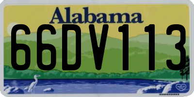 AL license plate 66DV113