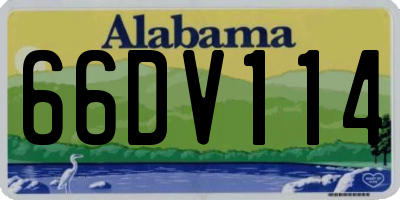 AL license plate 66DV114