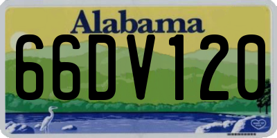 AL license plate 66DV120