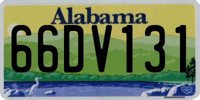 AL license plate 66DV131
