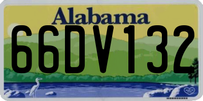 AL license plate 66DV132
