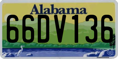 AL license plate 66DV136