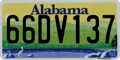 AL license plate 66DV137