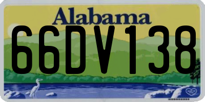 AL license plate 66DV138