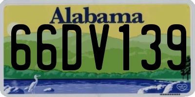 AL license plate 66DV139