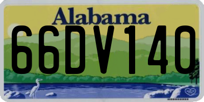 AL license plate 66DV140