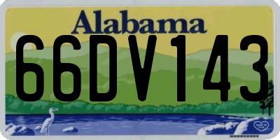 AL license plate 66DV143