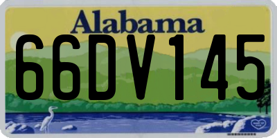 AL license plate 66DV145