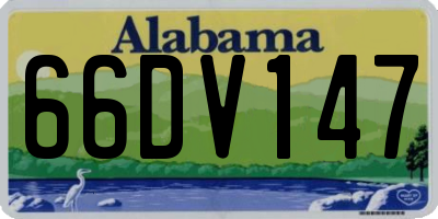 AL license plate 66DV147