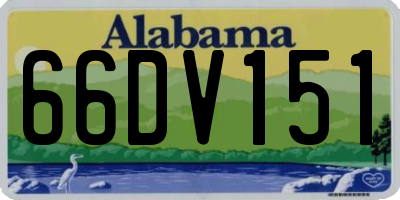 AL license plate 66DV151