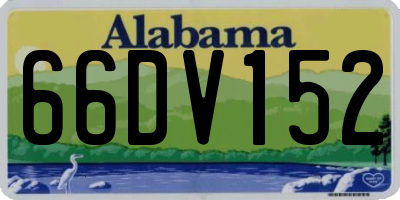 AL license plate 66DV152