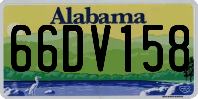 AL license plate 66DV158
