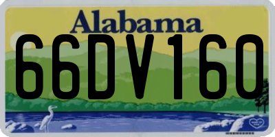AL license plate 66DV160