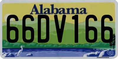 AL license plate 66DV166