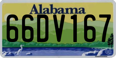 AL license plate 66DV167