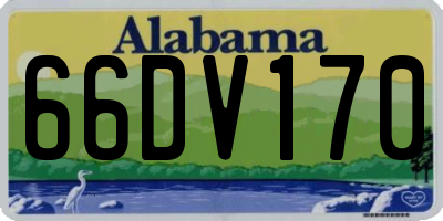 AL license plate 66DV170