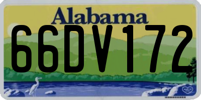 AL license plate 66DV172