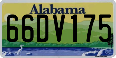 AL license plate 66DV175