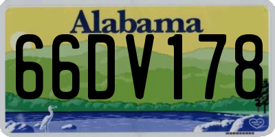 AL license plate 66DV178