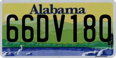 AL license plate 66DV180