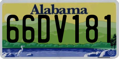 AL license plate 66DV181