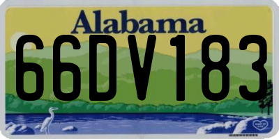 AL license plate 66DV183
