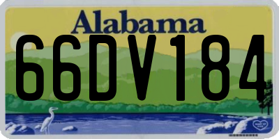 AL license plate 66DV184