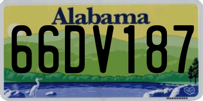 AL license plate 66DV187