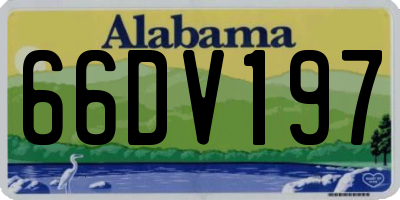 AL license plate 66DV197
